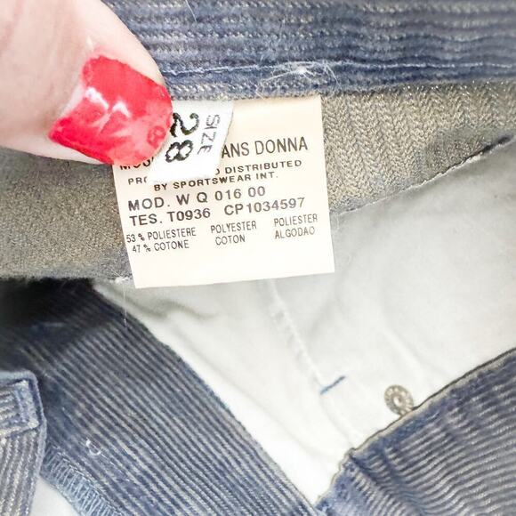 Moschino Corduroy Style Wide leg Pants Size 28 - Picture 7 of 10